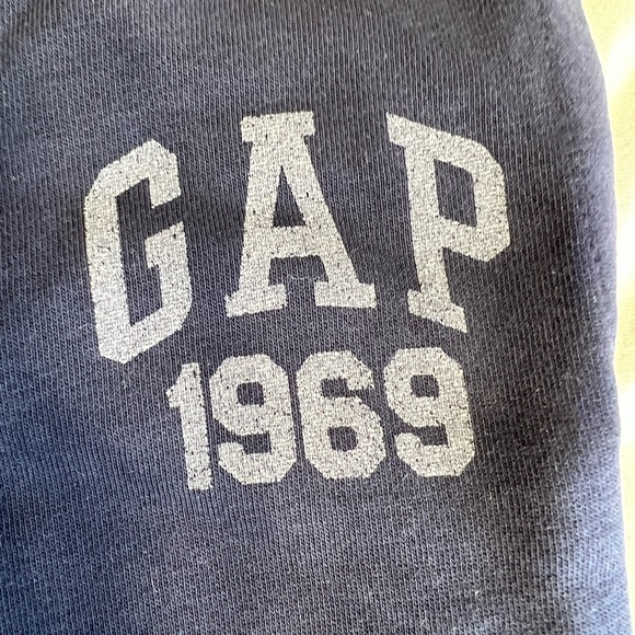 GAP Boys Navy Blue Fleece Lines Joggers - Picture 2 of 2